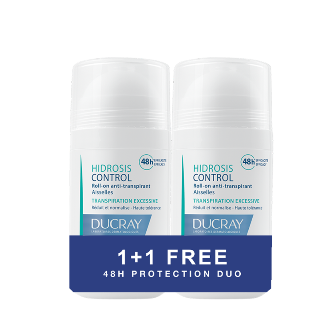 Ducray Hidrosis Control Antiperspirant Roll-On - Underarms | Buy 1 Get 1 FREE